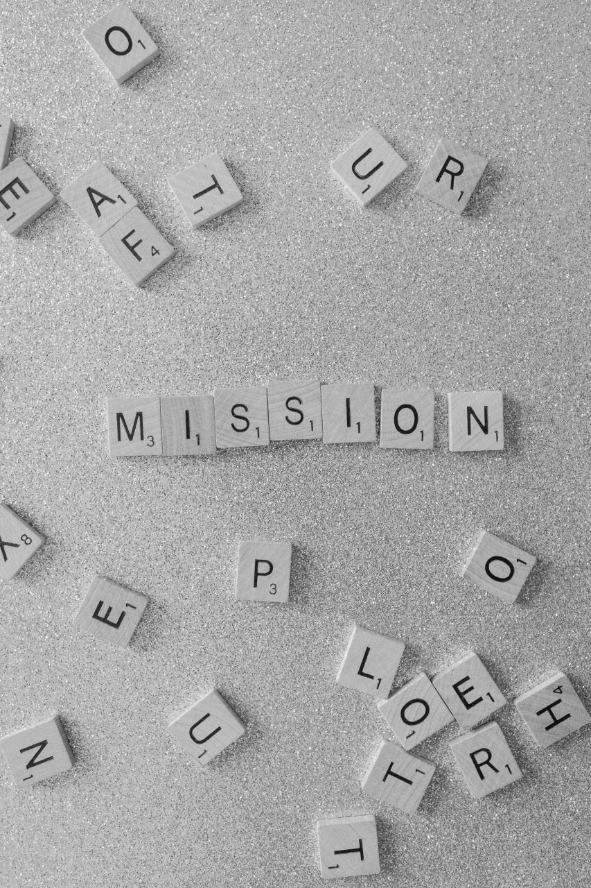 Mission- geschriebenes Wort bei Scrabbel