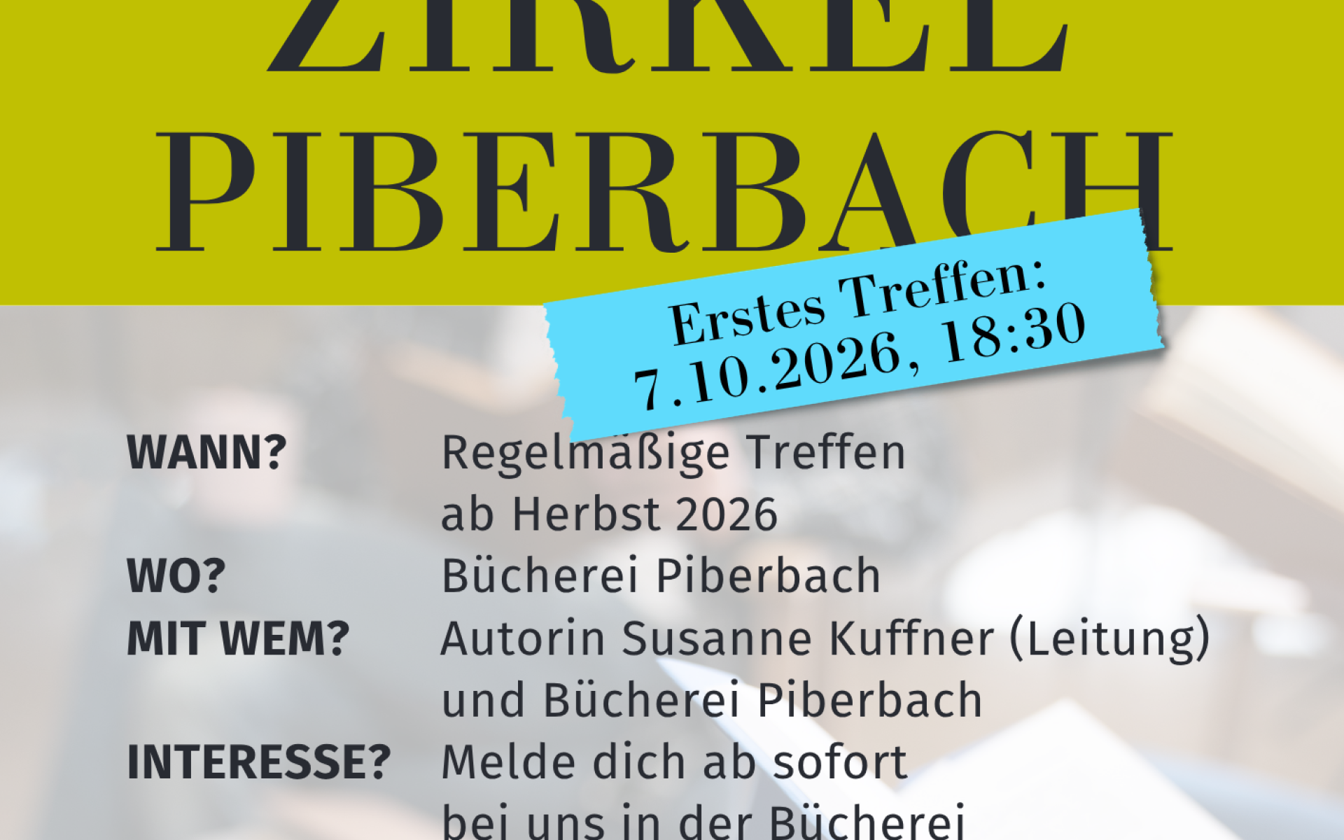 Plakat Lesezirkel 